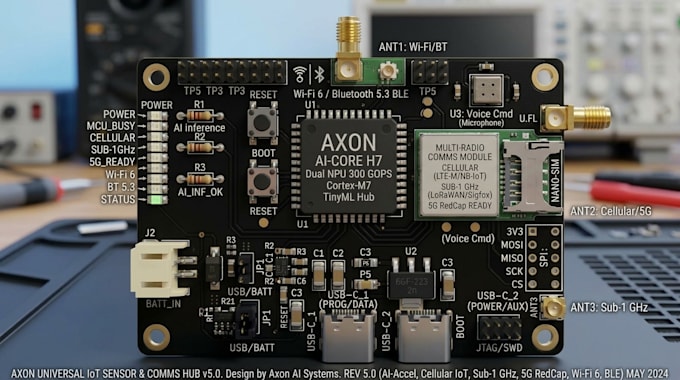design cellular iot, sub 1 ghz iot, 5g iot and wireless sensor device hardware