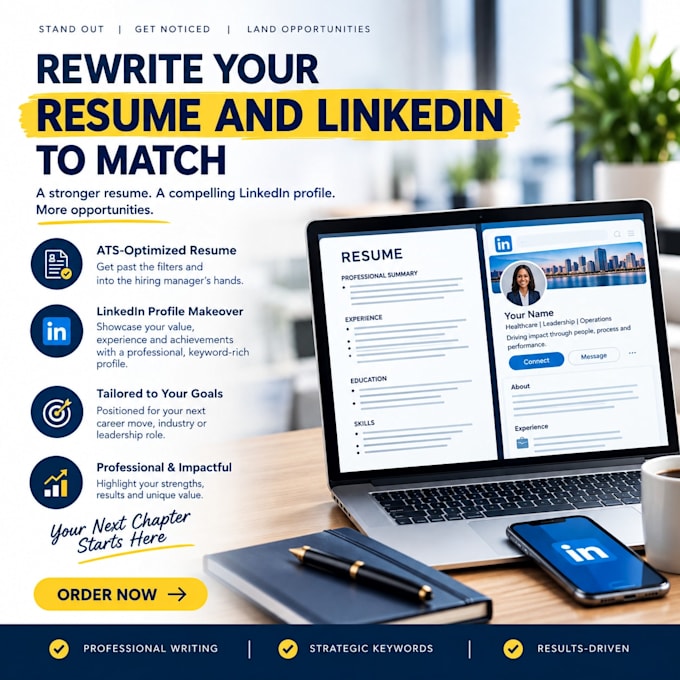 write resume and linkedin profile that match