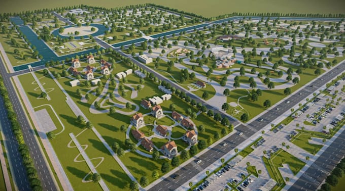 design zoo amusement park, funfair masterplan,illustrate map,theme resort render