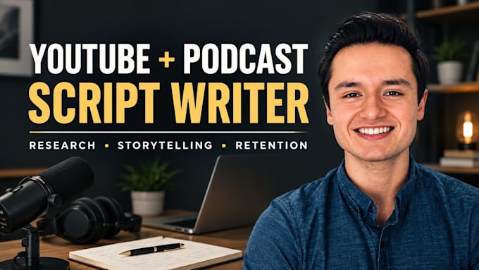 write youtube and podcast scripts for business and food industry creators