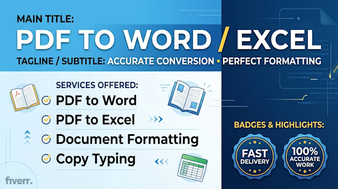 pdf to word or excel conversion