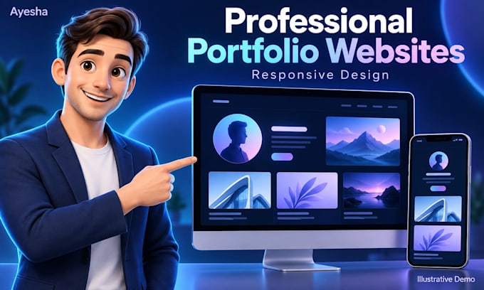 create a professional responsive portfolio website