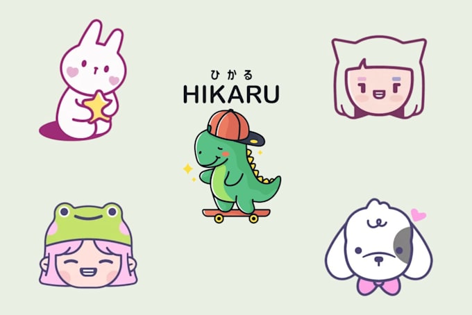 design a cute kawaii cartoon logo design