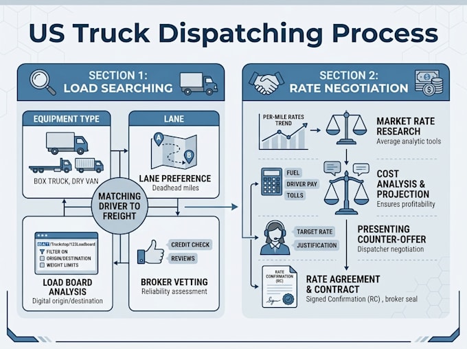 provide US truck dispatching services