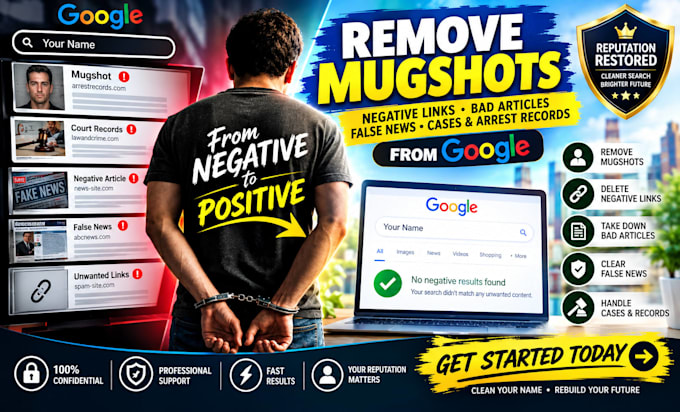 help remove negative google search results mugshots and bad articles