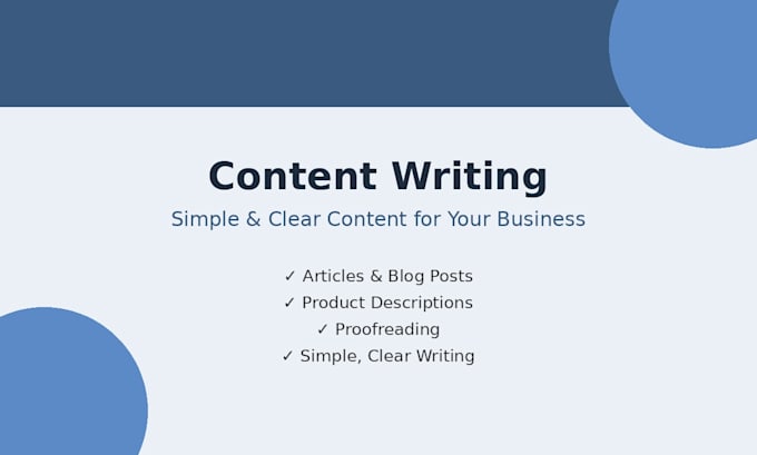 write simple and clear content for your website or blog