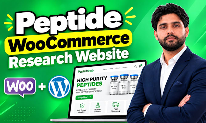 build a peptide website with woocommerce for easy selling