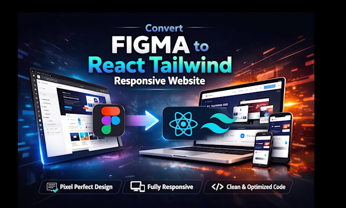 convert figma to react next js responsive website