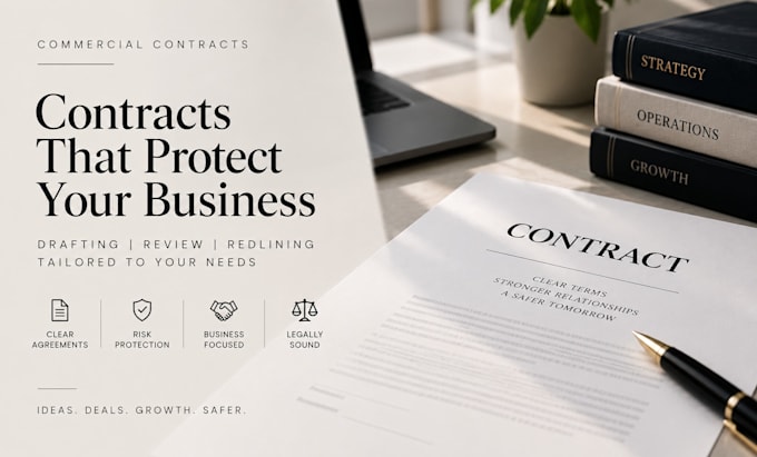 draft, review, or redline your commercial contract