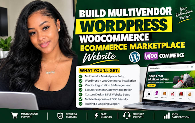 build multivendor wordpress woocommerce ecommerce marketplace website