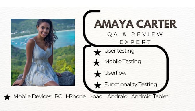 perform mobile app testing and QA for android and ios with detailed report
