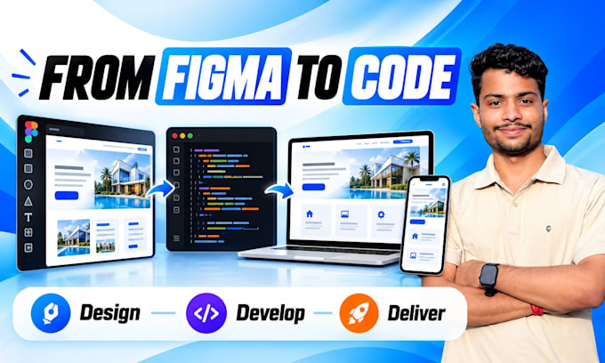convert figma to react responsive website