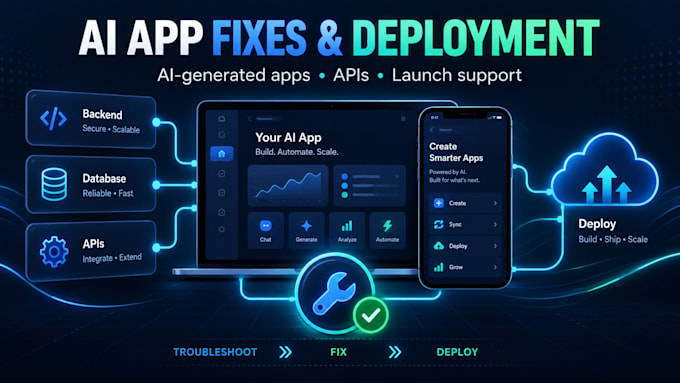 fix and deploy your ai generated app with backend api integration