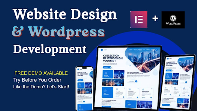 design, redesign, or build a wordpress website with elementor pro