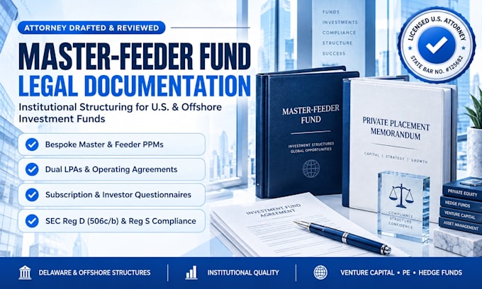 prepare master feeder fund offering documentation