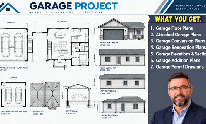 draw garage plans garage conversion addition permit drawings set