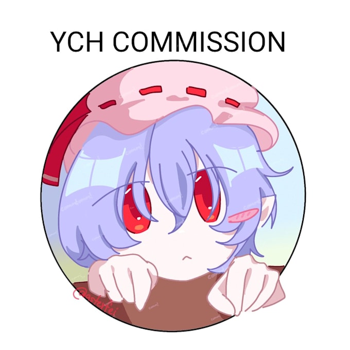 draw a chibi peeking ych