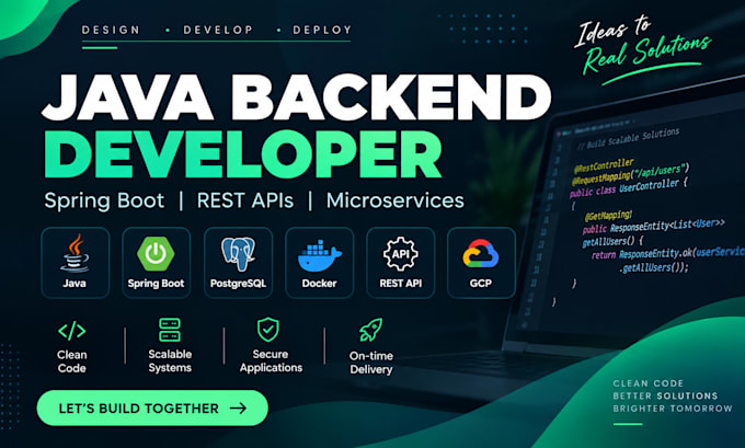 develop java spring boot rest apis and microservices