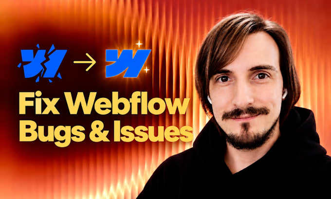 fix webflow bugs, resolve responsive issues and custom code