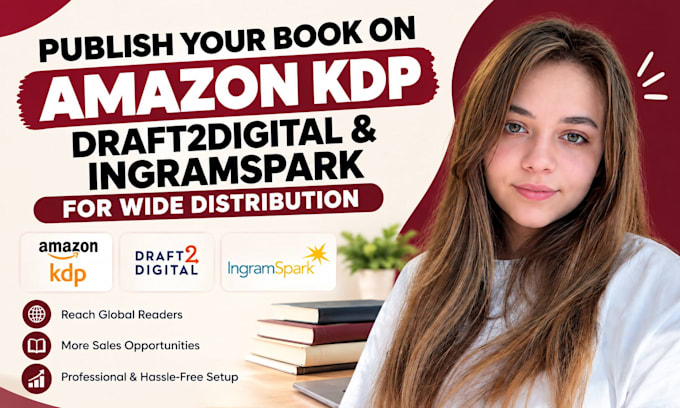 publish your book on KDP, draft2digital and ingramspark for wide distribution