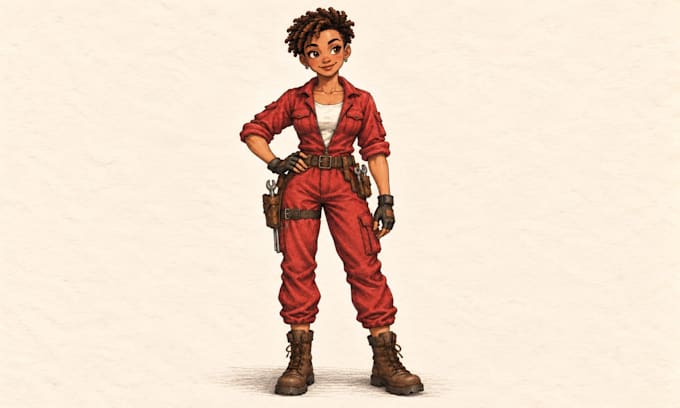 create a professional character sheet or reference sheet for your character