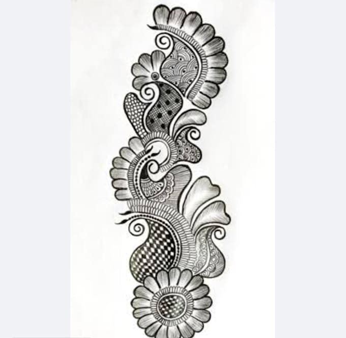 create unique hand drawn mehndi and henna designs