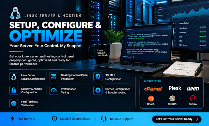 configure, and optimize your linux server and hosting control panel