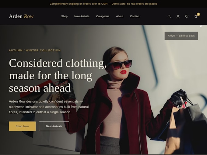 design and develop a professional ecommerce website