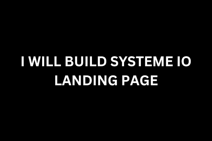 build systeme io website, systeme io landing page