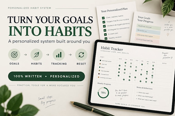 turn your goals into a personalized habit system