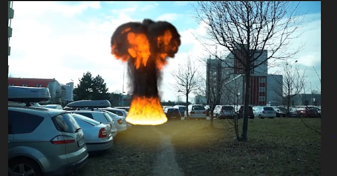 create smoke effect, horror effect, vfx fire explosion effect, compositing vfx