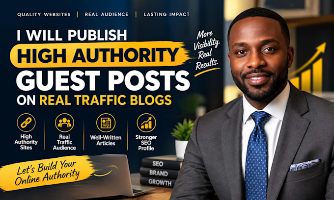 publish high authority guest posts on real traffic blogs