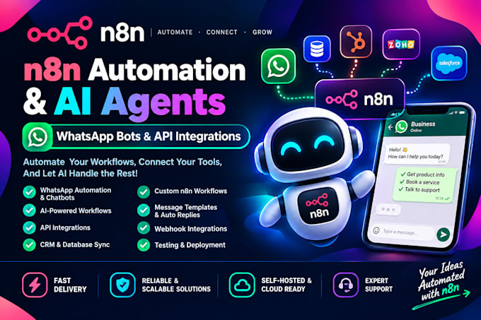build whatsapp automation, chatbots, API integration