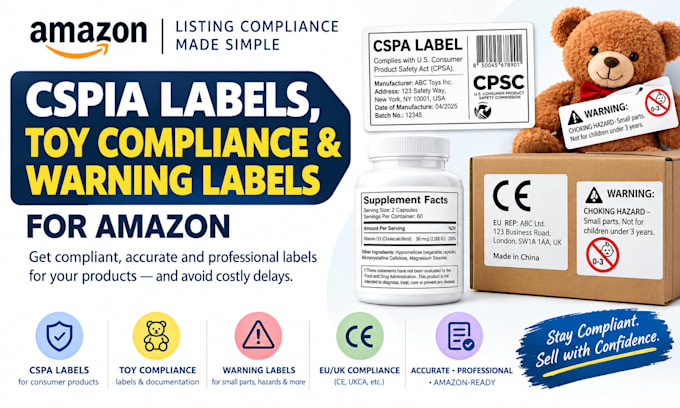 create cpsia labels, toy compliance and warning labels for amazon
