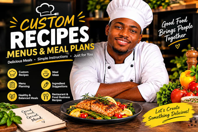 create delicious custom recipes and meal plans for you