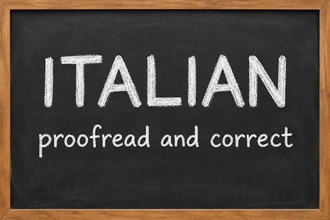 proofread and correct your italian text manually