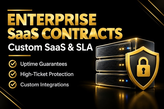 draft an enterprise saas commercial contract with sla