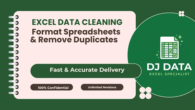 clean excel data, format messy spreadsheets and remove duplicates