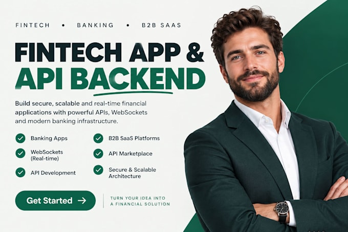 develop fintech banking web app websocket backend b2b saas marketplace plaid api