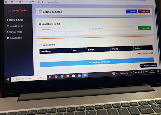 create custom billing and stock inventory software
