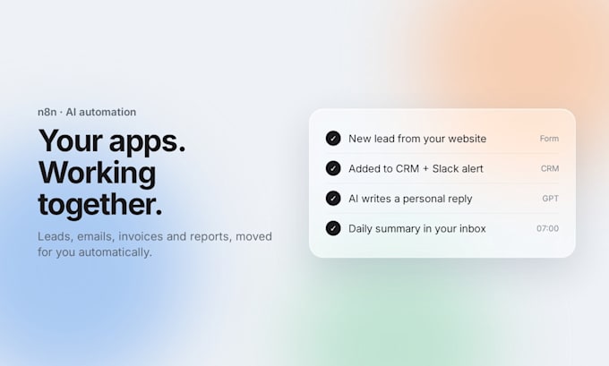build an n8n ai automation workflow for leads, emails or reports