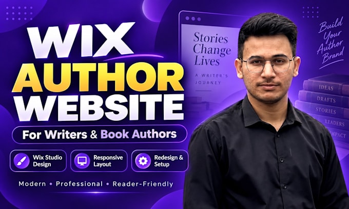 design a wix author website for writers and book authors