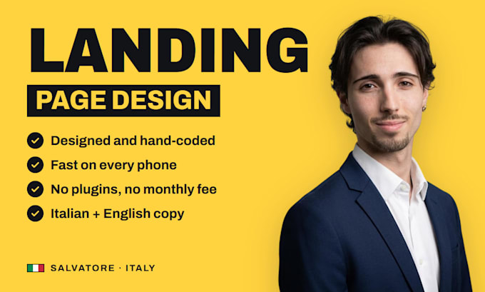 design and code a one page website with no wordpress and no plugins