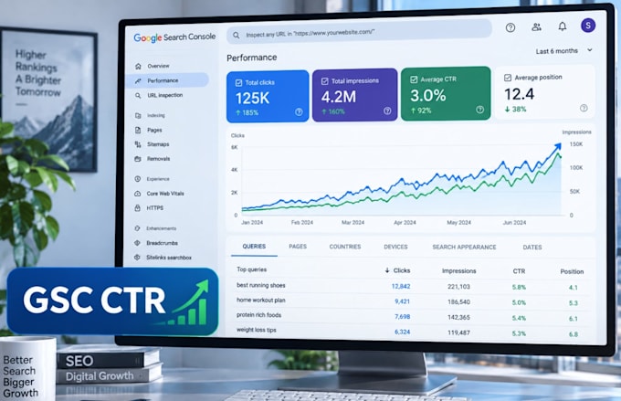 improve google search console CTR ranking and organic website traffic engagement