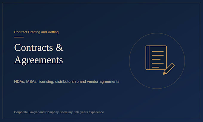 draft, vet, and negotiate commercial contracts and ndas