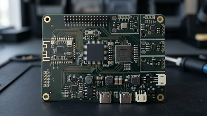design iot device pcb and edge ai embedded system with sensors