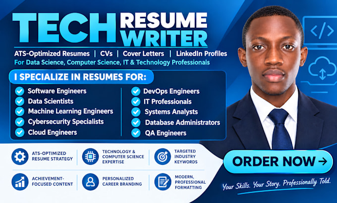 write ats data science, data analysis, automation, tech, cloud, resume