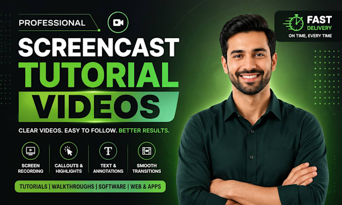 do professional screen recording, screencast tutorial videos