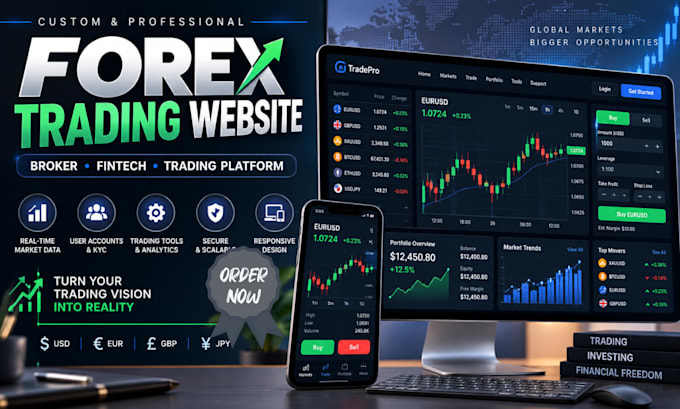 build forex broker websites trading platform CRM payment gateway real time data