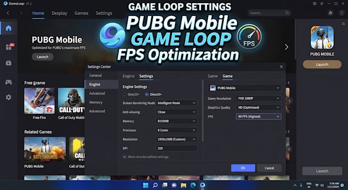 optimize gameloop for pubg mobile fps and performance